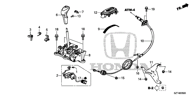 CHASSIS/SELECT LEVER for 2011 Honda CR-Z #1