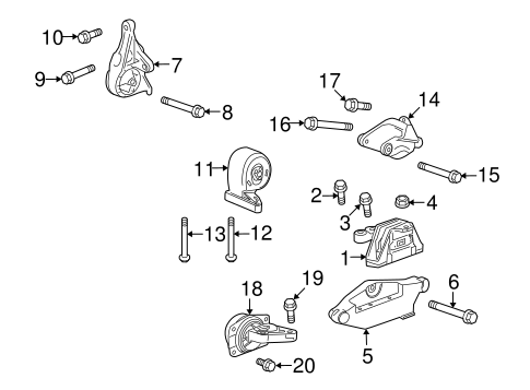 SRX ENGINE & TRANS MOUNTING 2