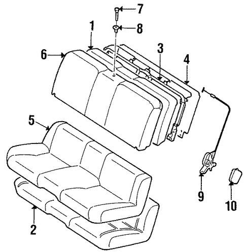 Supra REAR SEAT COMPONENTS