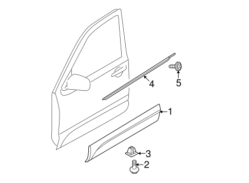 Borrego EXTERIOR TRIM - FRONT DOOR