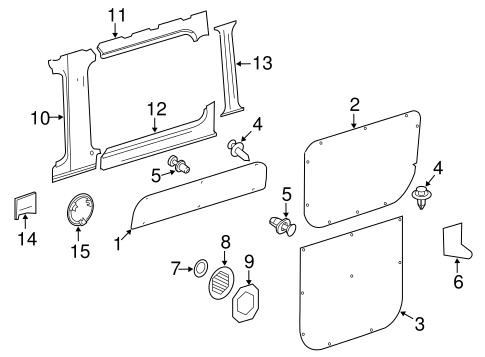 Sprinter 3500 INTERIOR TRIM - SIDE DOOR