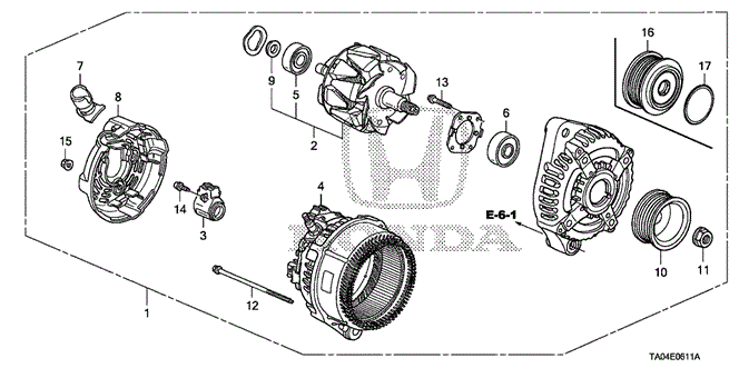 ENGINE/ALTERNATOR (DENSO) (V6) for 2010 Honda ACCORD SEDAN #1