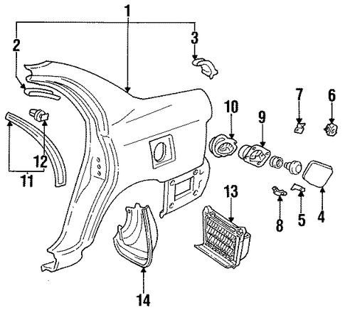 Corolla QUARTER PANEL & COMPONENTS 2