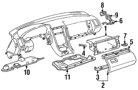 LS400 COMPONENTS ON INSTRUMENT PANEL