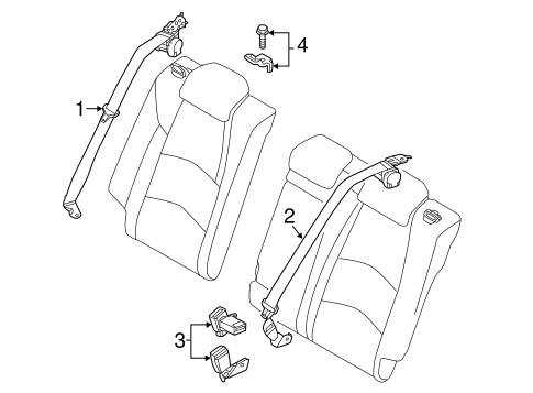 3 REAR SEAT BELTS