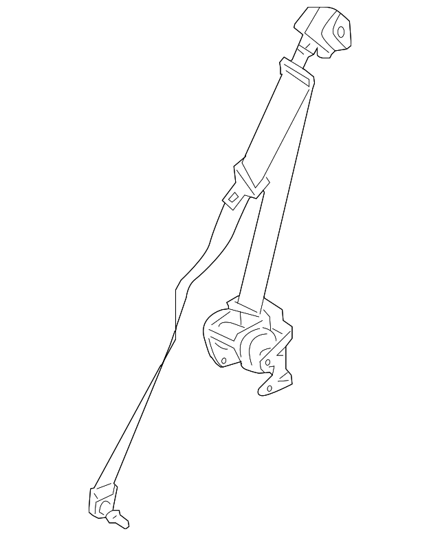 89845-ZS08A Деталь BELT & RETRACTOR, LEFT