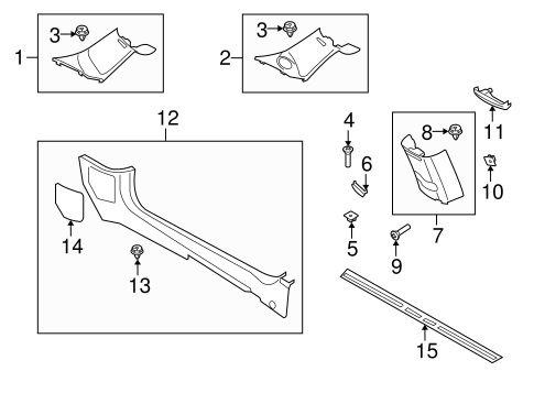 Cooper INTERIOR TRIM - PILLARS