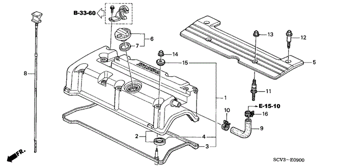 ENGINE/CYLINDER HEAD COVER for 2005 Honda ELEMENT #1