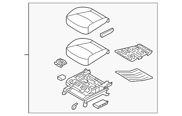 88105-1U030BD8 CUSHION ASSY, LEFT