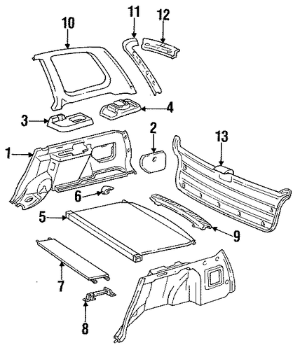 Corolla INTERIOR TRIM - REAR BODY