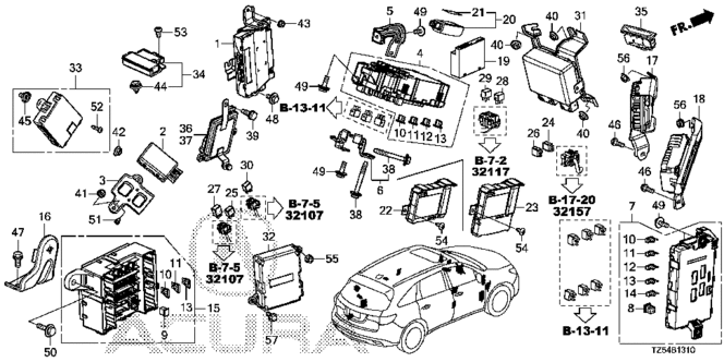 ELECTRICAL / EXHAUST / HEATER / FUEL/CONTROL UNIT (CABIN) (1) for 2014 Acura MDX #1