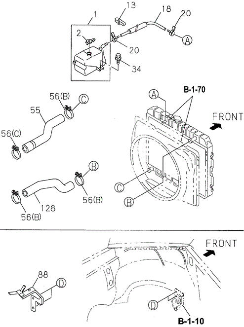 ELECTRICAL / EXHAUST / HEATER / FUEL/RADIATOR HOSE (DX) for 1996 Honda PASSPORT #1