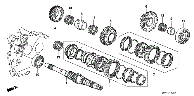 ACCORD SEDAN MT MAINSHAFT (V6)