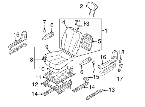 Entourage REAR SEAT COMPONENTS