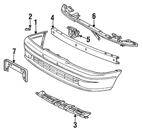 Paseo BUMPER & COMPONENTS - FRONT