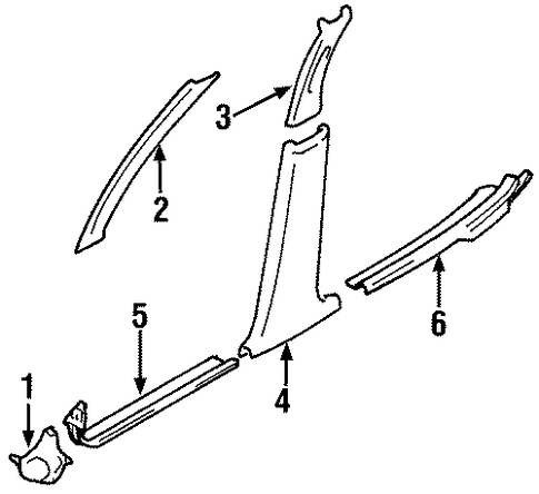 Galant INTERIOR TRIM - PILLARS