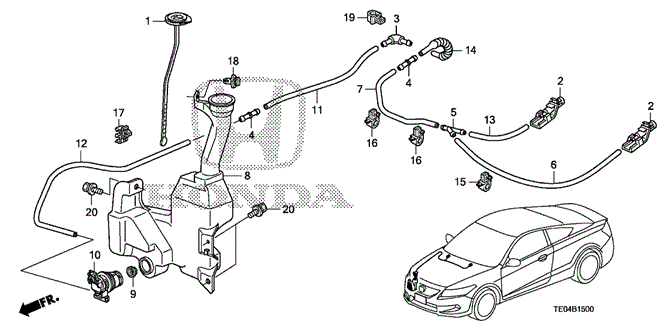 ELECTRICAL / EXHAUST / HEATER / FUEL/WINDSHIELD WASHER (KA/KL/KX) for 2010 Honda ACCORD COUPE #1