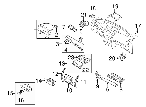 Borrego INSTRUMENT PANEL COMPONENTS