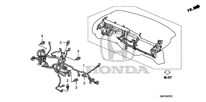 ELECTRICAL / EXHAUST / HEATER / FUEL/WIRE HARNESS (2) for 2007 Honda CIVIC NGV #1