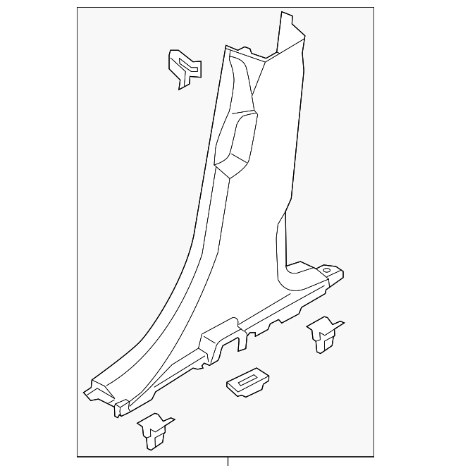 DB5Z-7824356-AA Деталь LWR CTR PLR TRIM, RIGHT