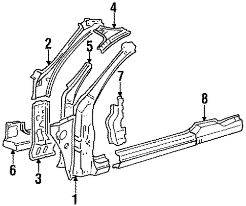 Celica HINGE PILLAR