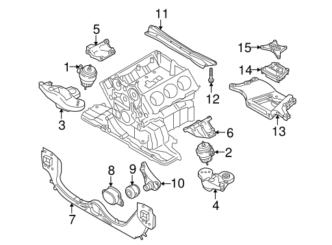 A6 Quattro ENGINE & TRANS MOUNTING