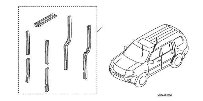 ACCESSORIES/DOOR EDGE GUARDS for 2012 Honda PILOT #1