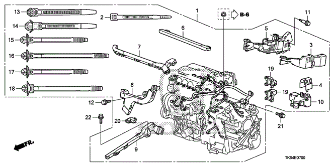 ENGINE/ENGINE WIRE HARNESS for 2009 Honda FIT #1