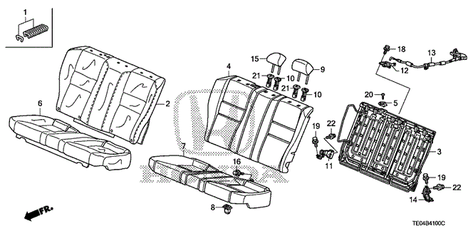INTERIOR / BUMPER/REAR SEAT for 2008 Honda ACCORD COUPE #1