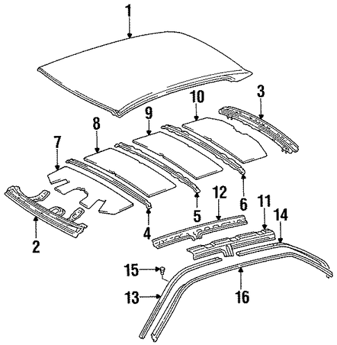 LS400 ROOF & COMPONENTS 2