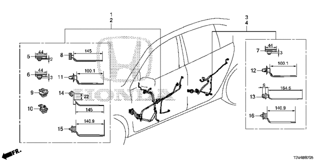 2014 Honda ACCORD PLUG-IN WIRE HARNESS, PASSENGER DOOR - (32752T3VA00) 2014 Honda ACCORD PLUG-IN WIRE HARNESS, PASSENGER DOOR - (32752T3VA00)