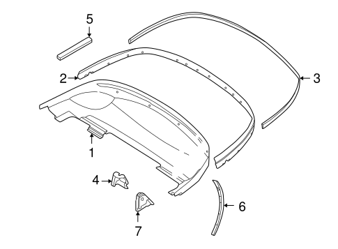 Z3 INTERIOR TRIM - CONVERTIBLE TOP