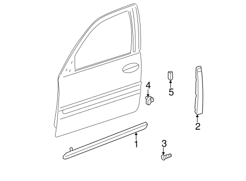 LeSabre EXTERIOR TRIM - FRONT DOOR