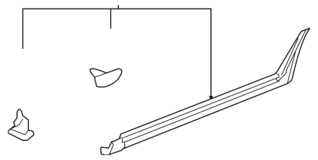 19256956 ROCKER MOLDING, LEFT