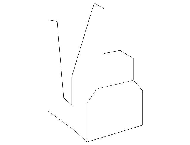 212-698-02-14 ROCKER MOLDING REAR BRACKET, RIGHT