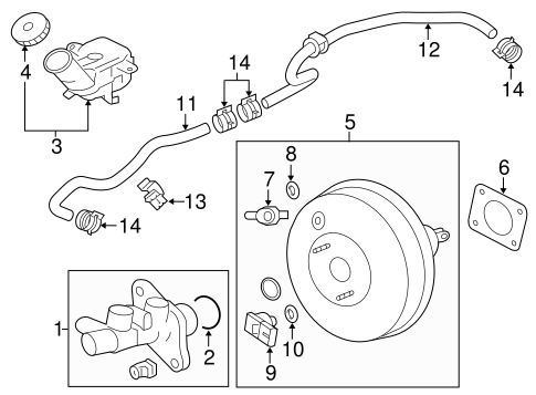 Outlander MASTER CYLINDER - COMPONENTS ON DASH PANEL