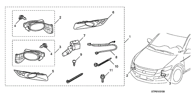 ACCESSORIES/FOGLIGHT for 2012 Honda CROSSTOUR #1
