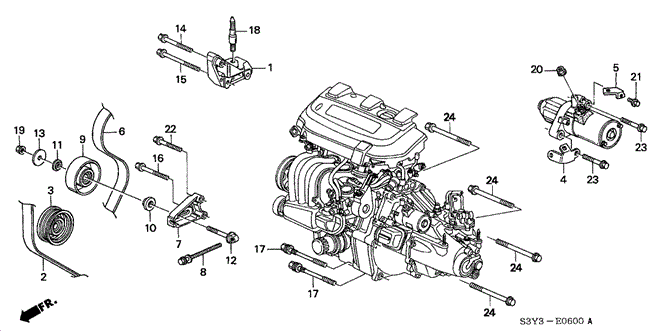 INSIGHT ENGINE MOUNTING BRACKET