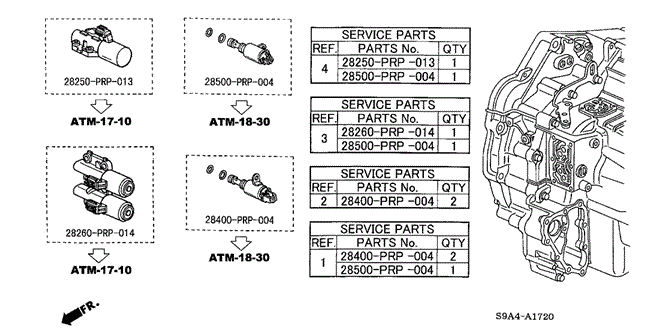 TRANSMISSION - AUTOMATIC/AT SOLENOID VALVE SET (5AT) for 2005 Honda CR-V #1