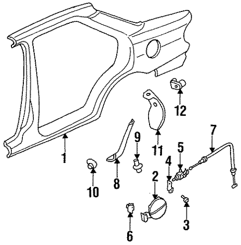 Sephia FUEL DOOR