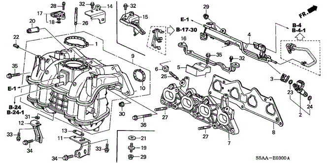 ENGINE/INTAKE MANIFOLD (1) for 2004 Honda CIVIC SEDAN #1
