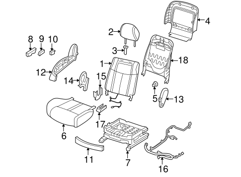 Maxima PASSENGER SEAT COMPONENTS