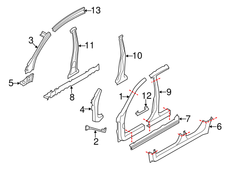 Impreza CENTER PILLAR