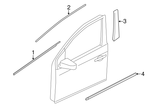 Rogue Select EXTERIOR TRIM - FRONT DOOR