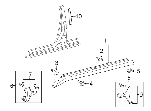xA EXTERIOR TRIM - PILLARS