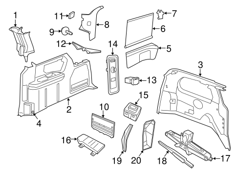 Routan INTERIOR TRIM - SIDE PANEL