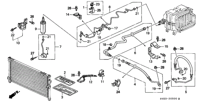 ACCORD COUPE A / C HOSES - PIPES (DX)