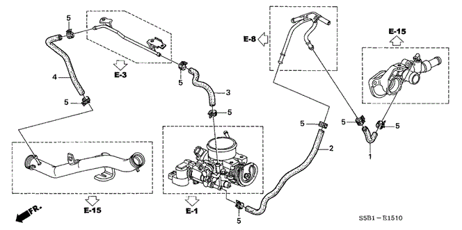 ENGINE/WATER HOSE for 2003 Honda CIVIC HYBRID #1
