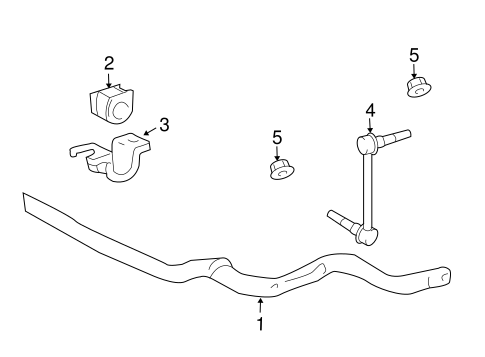 GX470 STABILIZER BAR & COMPONENTS