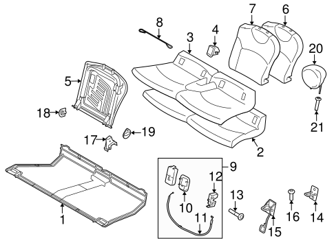 Cooper REAR SEAT COMPONENTS